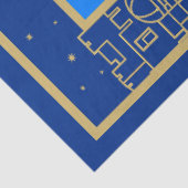 Happy Chanoeka Gold Menorah Joodse feestdag Tissuepapier (Detail)