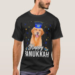 Happy Chanoeka Golden Retriever Menorah Pet T-shirt<br><div class="desc">Happy Chanoeka Golden Retriever Menorah Pet</div>