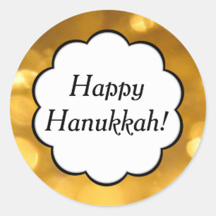Happy Chanoeka - Gouden Sticker
