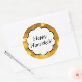 Happy Chanoeka - Gouden Sticker (Envelop)