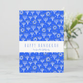 Happy Chanoeka Menorah Custom boomvrije Kaart (Staand voorkant)