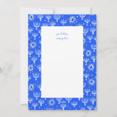 Happy Chanoeka Menorah Custom boomvrije Kaart (Achterkant)