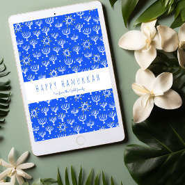 Happy Chanoeka Menorah Custom boomvrije Kaart