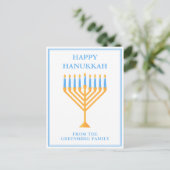 Happy Chanoeka Menorah Schattige gepersonaliseerd Briefkaart (Staand voorkant)
