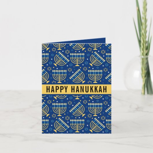 Happy Chanoeka Star of David Schattige Trendy Feestdagen Kaart (Voorkant)