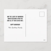 Happy Chanoeka Star of David Schattige Trendy Feestdagenkaart (Achterkant)