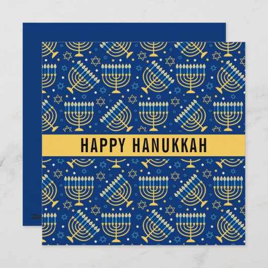 Happy Chanoeka Star of David Schattige Trendy Feestdagenkaart (Voorkant / Achterkant)