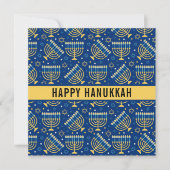 Happy Chanoeka Star of David Schattige Trendy Feestdagenkaart (Voorkant)