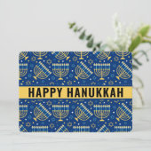 Happy Chanoeka Star of David Schattige Trendy Feestdagenkaart (Staand voorkant)