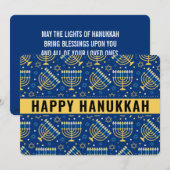 Happy Chanoeka Star of David Schattige Trendy Feestdagenkaart (Voorkant / Achterkant)