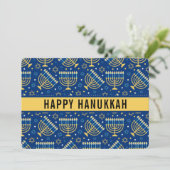 Happy Chanoeka Star of David Schattige Trendy Feestdagenkaart (Staand voorkant)