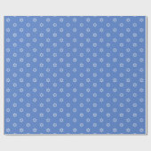 Happy Chanoeka Star van David White Blue Cadeaupapier (Vlak)