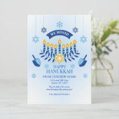Happy Chanoeka van onze nieuwe thuis vakantie Kaar Kaart (Staand voorkant)