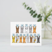 Happy Chanoeka voor kattenliefhebber Feestdagenkaart (Staand voorkant)