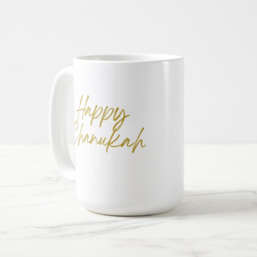 Happy Chanukah Classic Mok, 15 oz Koffiemok (Voorkant links)