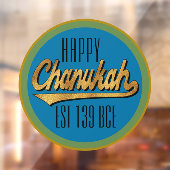 Happy Chanukah EST 139 BCE Window Cling Raamsticker (Vel 2)
