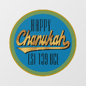 Happy Chanukah EST 139 BCE Window Cling Raamsticker (Vel)