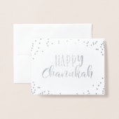 Happy Chanukah Folie Kaarten (Voorkant met envelop)