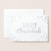 Happy Chanukah Folie Kaarten (Voorkant met envelop)