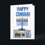 Happy Chanukah Ham Radio Wenskaart Feestdagen Kaart<br><div class="desc">Hier is een Chanoekaart voor Joodse Hams om naar hun medemens,  vrienden of familie te sturen. U kunt dit met jouw naam aanpassen en teken roepen. U kunt de binnengroet ook veranderen als u de kaart een verschillend bericht wilt hebben. ( We hebben dit een 9 kaars-menorah voor Chanoeka.)</div>