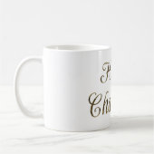 Happy Chanukah Hanukkah Gold Typografie Elegant Koffiemok (Links)