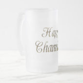 Happy Chanukah Hanukkah Gold Typografie Elegant Matglas Bierpul (Voorkant links)