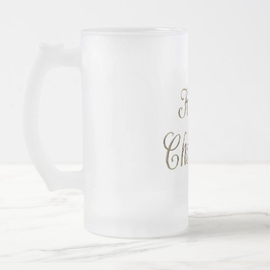 Happy Chanukah Hanukkah Gold Typografie Elegant Matglas Bierpul (Links)