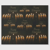 Happy Chanukah Hanukkah Lamp Menorah Lights Candle Cadeaupapier (Vlak)