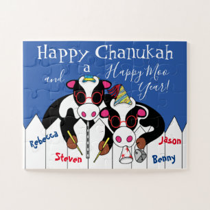 Happy Chanukah Happy Moo Year Legpuzzel
