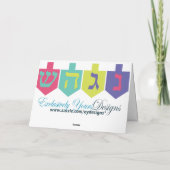 Happy Chanukah Kaart (Achterkant)