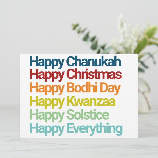 Happy Chanukah-kerstfeestdag Alles Kaart (Staand voorkant)