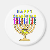 Happy Chanukah Lights Magnet (Voorkant)