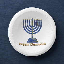 Happy Chanukah Menorah Papieren Kommen