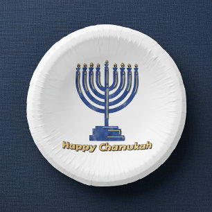 Happy Chanukah Menorah Papieren Kommen