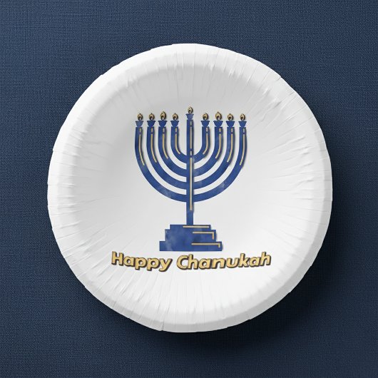 Happy Chanukah Menorah Papieren Kommen