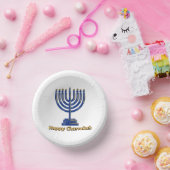 Happy Chanukah Menorah Papieren Kommen (Feest)