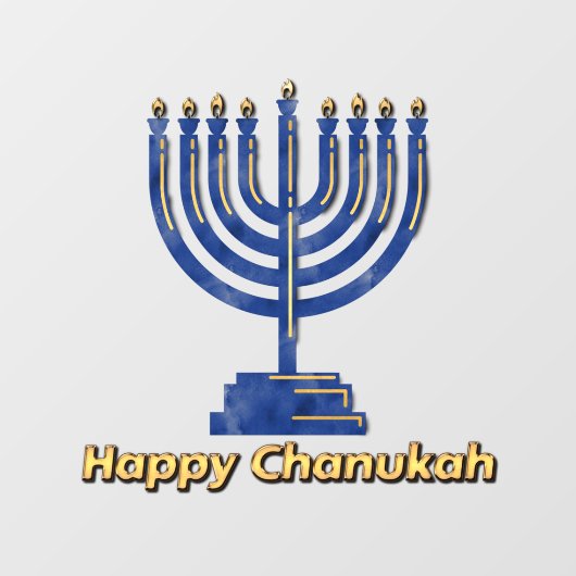 Happy Chanukah Menorah Raamsticker (Vel)