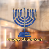Happy Chanukah Menorah Raamsticker (Vel 2)