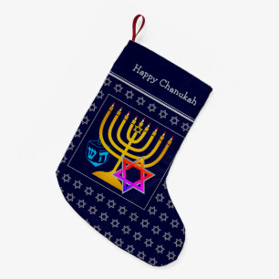 HAPPY CHANUKAH   Menorah Ster van David Dreidel Kleine Kerstsok