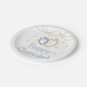 Happy Chanukah Papier Borden Papieren Bordje (Gekanteld)
