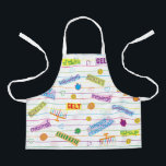 Happy Chanukah Pattern Schort<br><div class="desc">Happy Chanukah, gepatterd Schort. Alle ontwerpelementen kunnen naar andere Zazzle-producten worden overgebracht en bewerkt. Happy Hanukkah! Bedankt om langs te stoppen. Veel waardering! Grootte: All-Over Print Schort, Small 24-inch x20" Of u nu thuis kookt, een zomervakantie met BBQ hoedt of kunst en ambachtelijke kunst maakt - doe dit in stijl...</div>