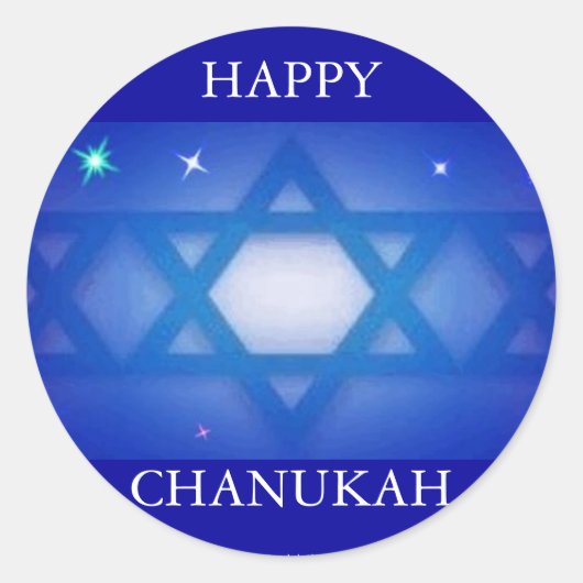 HAPPY CHANUKAH STICKERS - GIFTWRAP STICKERS (Voorkant)