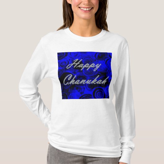 Happy Chanukah Swirls T-shirt (Voorkant)