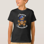 Happy Chanukah Teddy Bear T-shirt<br><div class="desc">De teddybeer met een joodse ster op zijn borst wenst iedereen een Happy Chanukah.</div>