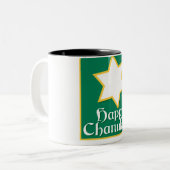 Happy Chanukah Tweekleurige Koffiemok (Voorkant links)