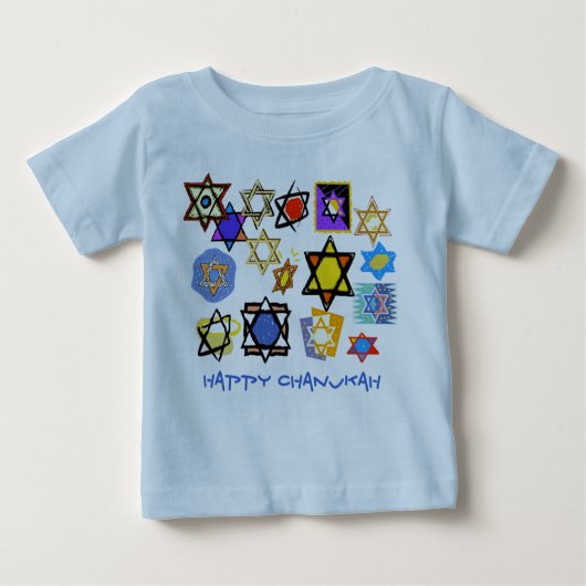 HAPPY CHANUKKAH BABY TEE SHIRS - HOGE FEESTDAGEN (Voorkant)