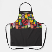 Happy Chanukkah Hebrew Personalized Menorah Schort (Voorkant)