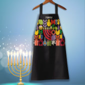 Happy Chanukkah Hebrew Personalized Menorah Schort