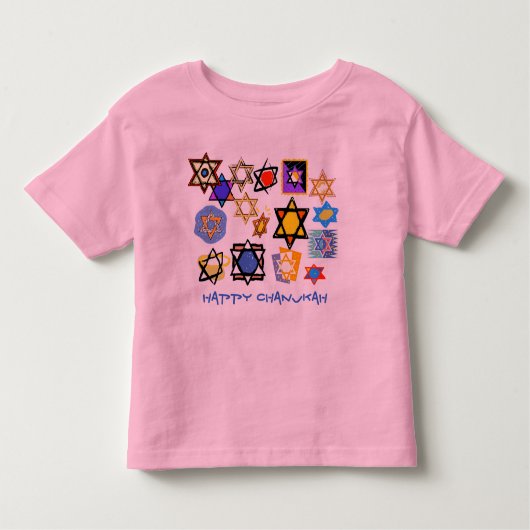 HAPPY CHANUKKAH TODDLER TEE SHIRT - HOGE FEESTDAGE (Voorkant)