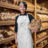 Happy Charcoal Pencil Dog Lineart Tekening Lang Schort